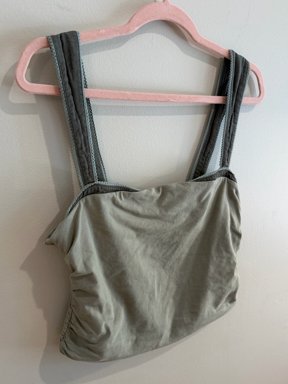 Free People Olive Green Corset Tank Top